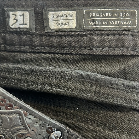 Miss Me Black 01 Signature Skinny Jeans Style JP7636S2 Size 31x30 - Picture 14 of 16